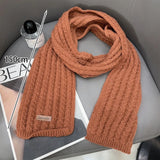 Knitted Thickened Solid Color Scarves