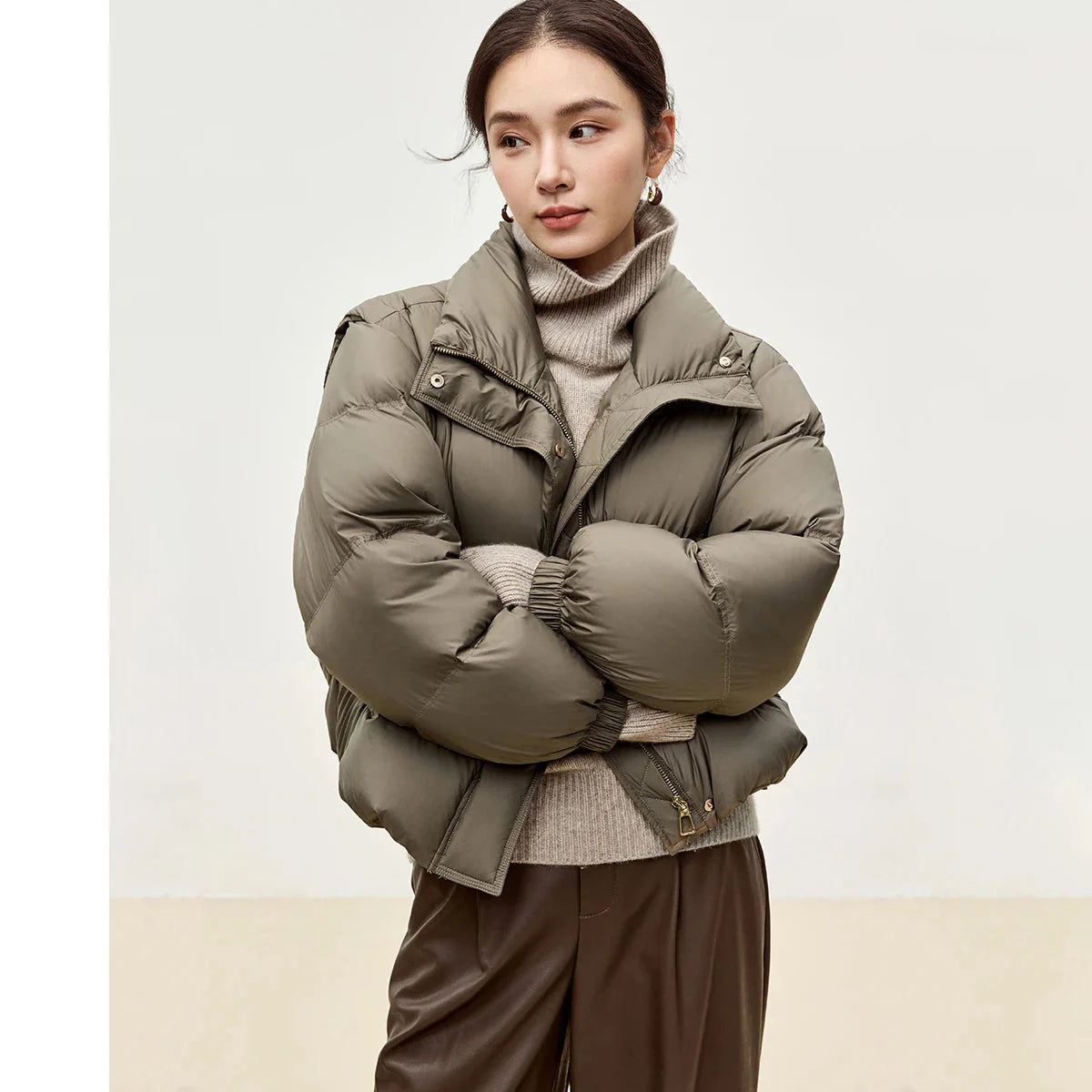 Cozy White Down Puffer Jacket