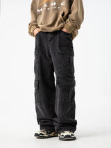 Jean cargo en denim noir et bleu pour vêtements de travail