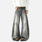 Durable American 3D Print Wide-Leg Jeans