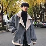 코지 패디드 벨벳 램스울 퍼 재킷