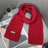 Knitted Thickened Solid Color Scarves