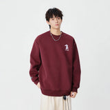 Cozy Horse Head Pattern Crew Sweatshirt