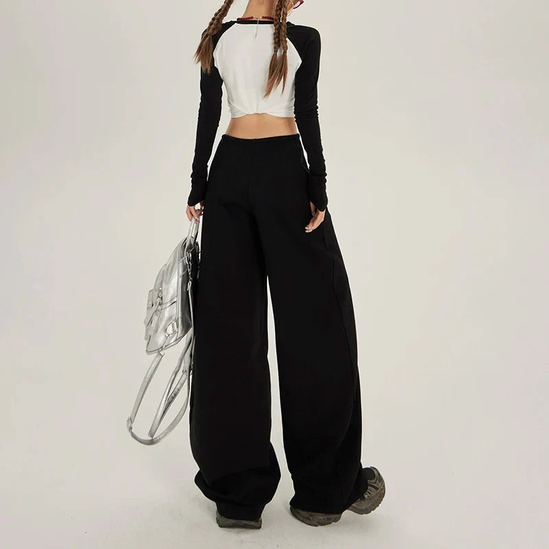 Damen Winter Casual Gestreifte High Waist Jogginghose