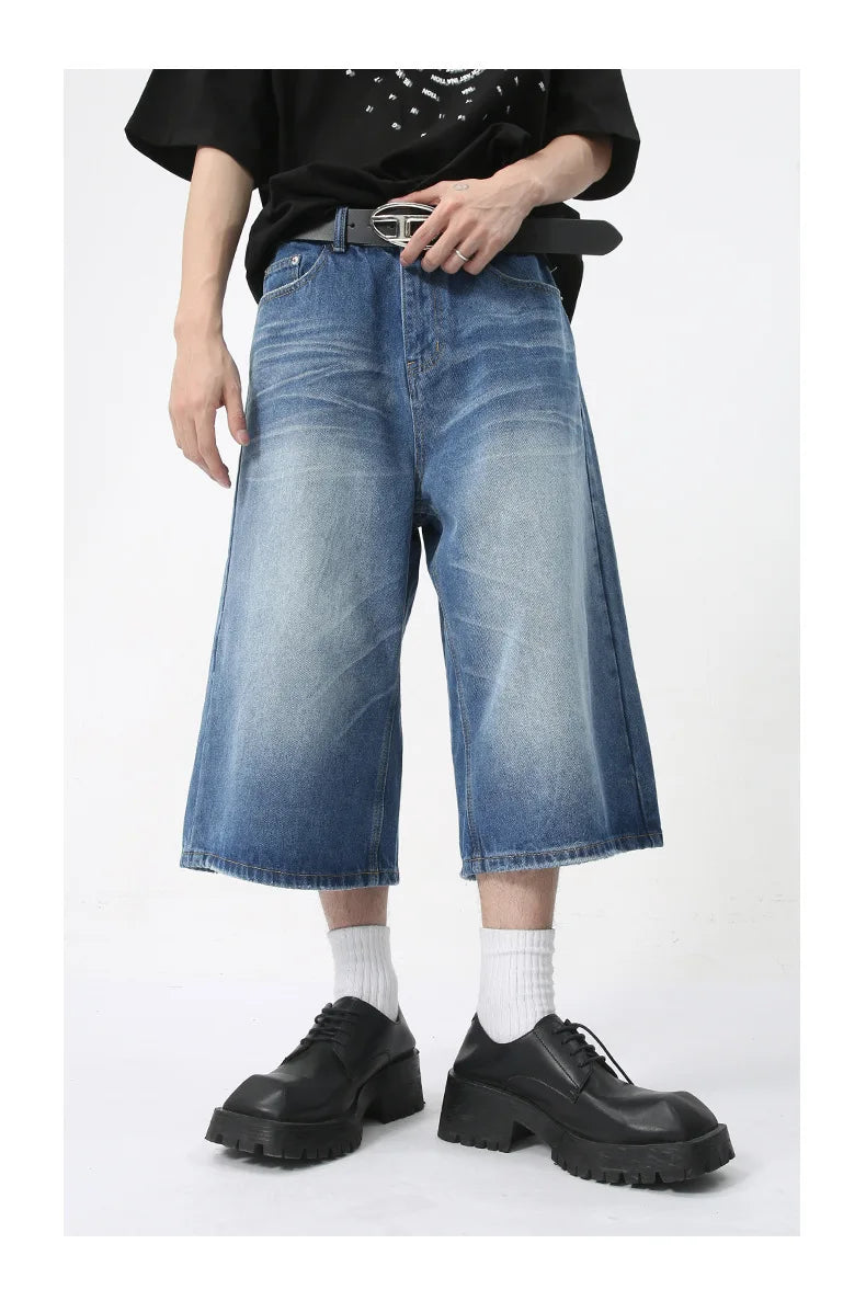 Lässige Sommer-Denim-Shorts im Retro-Stil