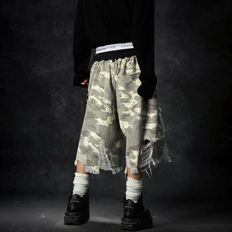 Durable Summer Personalized Broken Hole Jorts