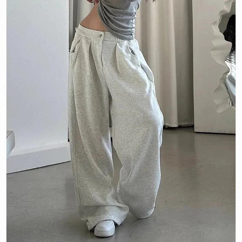 Vintage-Jogginghose mit Streifen und weitem Bein