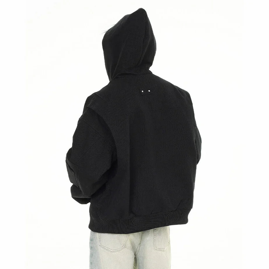 Veste bomber à capuche moderne et décontractée haut de gamme