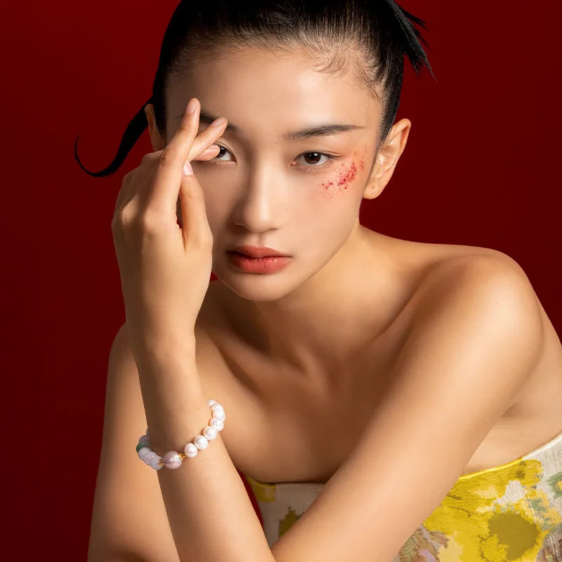 Beaded Freshwater Silver Pearl Bracelet