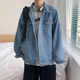 Black And Blue Cool Bomber Denim Jacket