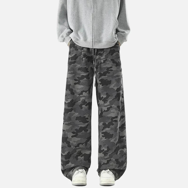 American High Street Camouflage Retro Jeans