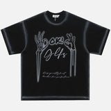 グラフィックパンクゴシック半袖Tシャツ