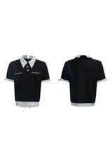 Polo-Shirt mit Lagenstreifen 