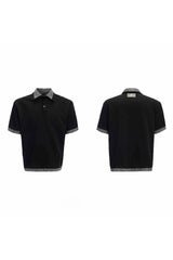 Kariertes Polo-Shirt mit Lagenlook