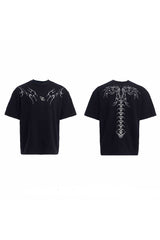 T-Shirt mit besticktem Rückenmotiv 