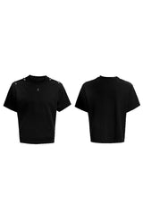 Deconstructed Buckle Shoulder Tee