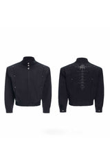 Harrington-Jacke mit Nietenrücken