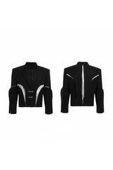 Dekonstruierter, strukturierter Cropped-Blazer 