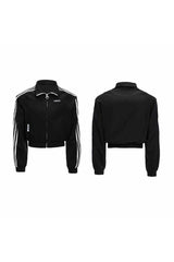 Gestreifte Retro-Trainingsjacke