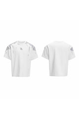 Pailletten-T-Shirt mit unregelmäßigem Muster 