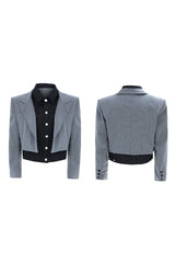 Anzugjacke mit Streifen aus Denim