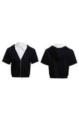 Kapuzenhemd mit Patchwork-Muster 