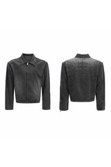 Washed Studded Denim Jacket