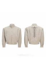 Harrington-Jacke mit Nietenrücken