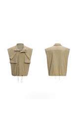 Drawstring Cargo Vest