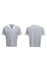 Polohemd mit Aufkleberdruck 