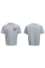 Asymmetrical Rhinestone Graphic Tee