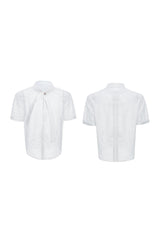 Strick-T-Shirt mit Bindedetail 