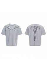 T-Shirt mit besticktem Rückenmotiv 