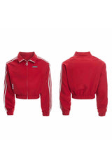 Gestreifte Retro-Trainingsjacke