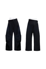 Faltenbesetzte Patchwork-Lagenhose 