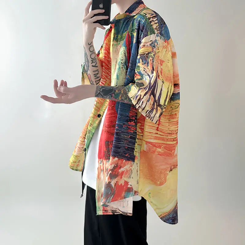Chemise boutonnée élégante, fraîche, colorée et décontractée