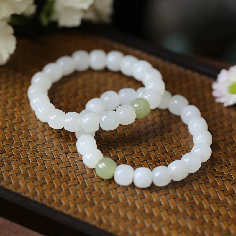 High Quality White Jade Circle Bracelet