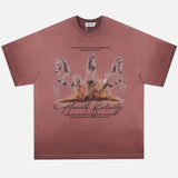 Streetwear Horse Graphic Tie Dye T-Shirt