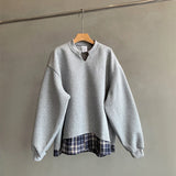 Vintage Oversized Two Piece Layered Casual Sweatshirt