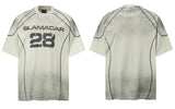 ゴシックグランジグラフィックプリントアーバンスポーツTシャツ