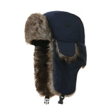Faux Fur Lined Trapper Hat