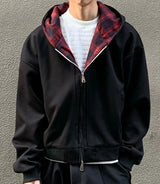 Effortless Retro American Style Hooded Sweatshirt