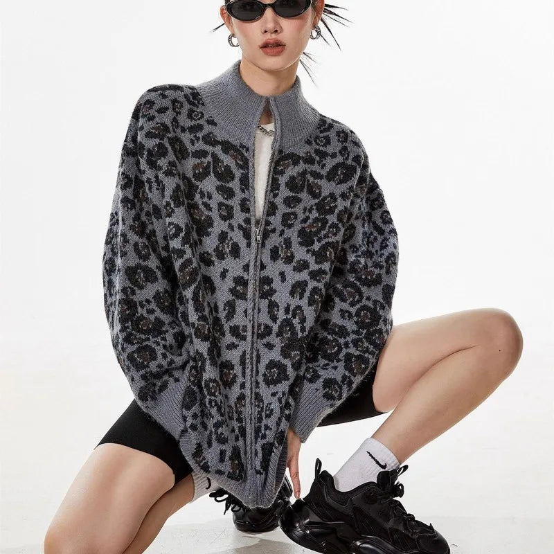 Geometric Print Vintage Knit Sweater