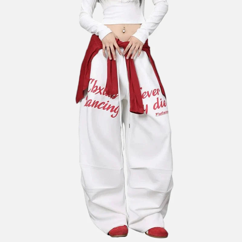 Streetwear American Style Letter Print Sweatpants