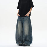 Patchwork Lightning Wide Leg Jeans