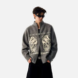 Y2K 多用途レトロハイストリートジッパーカーディガン