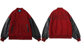 Y2K Versatile Patchwork Hip Hop Varsity Leather Jacket