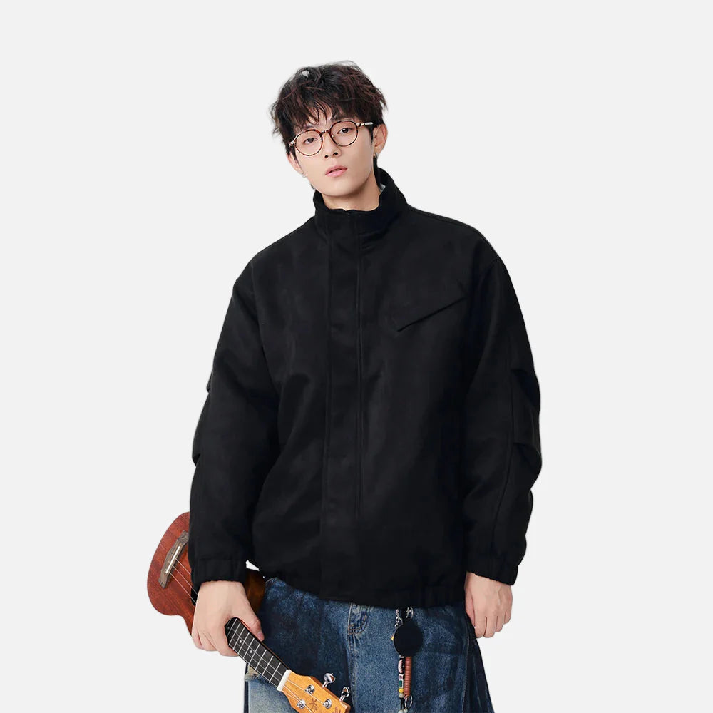 Veste boutonnée décontractée texturée flatteuse