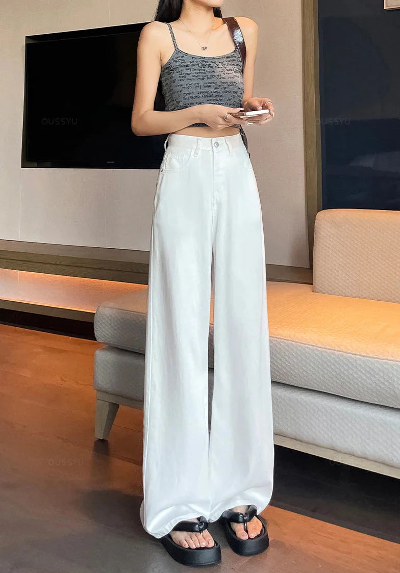 Woman Soft Lyocell Fabric Summer Jeans