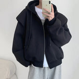 オーバーサイズ フロントオープンフーディー